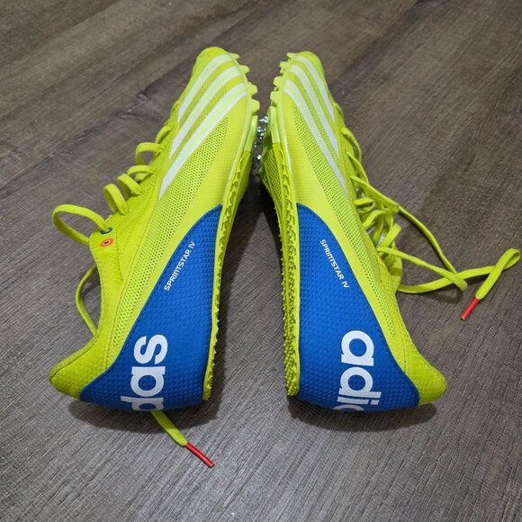 Adidas Sprintstar IV Track & Field Spikes Yellow/White Blue Men’s 13 (B40813) - Picture 7 of 8